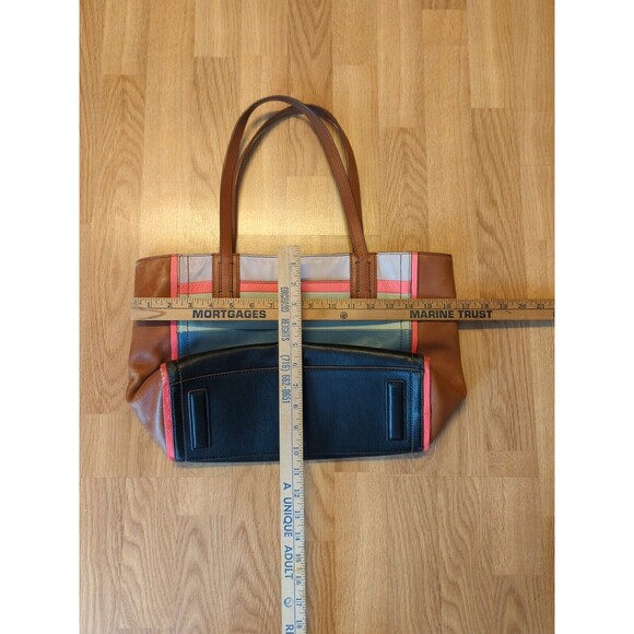 Fossil Emma Tote Shoulder Bag Multicolor Patchwork Leather Large - Picture 10 of 14